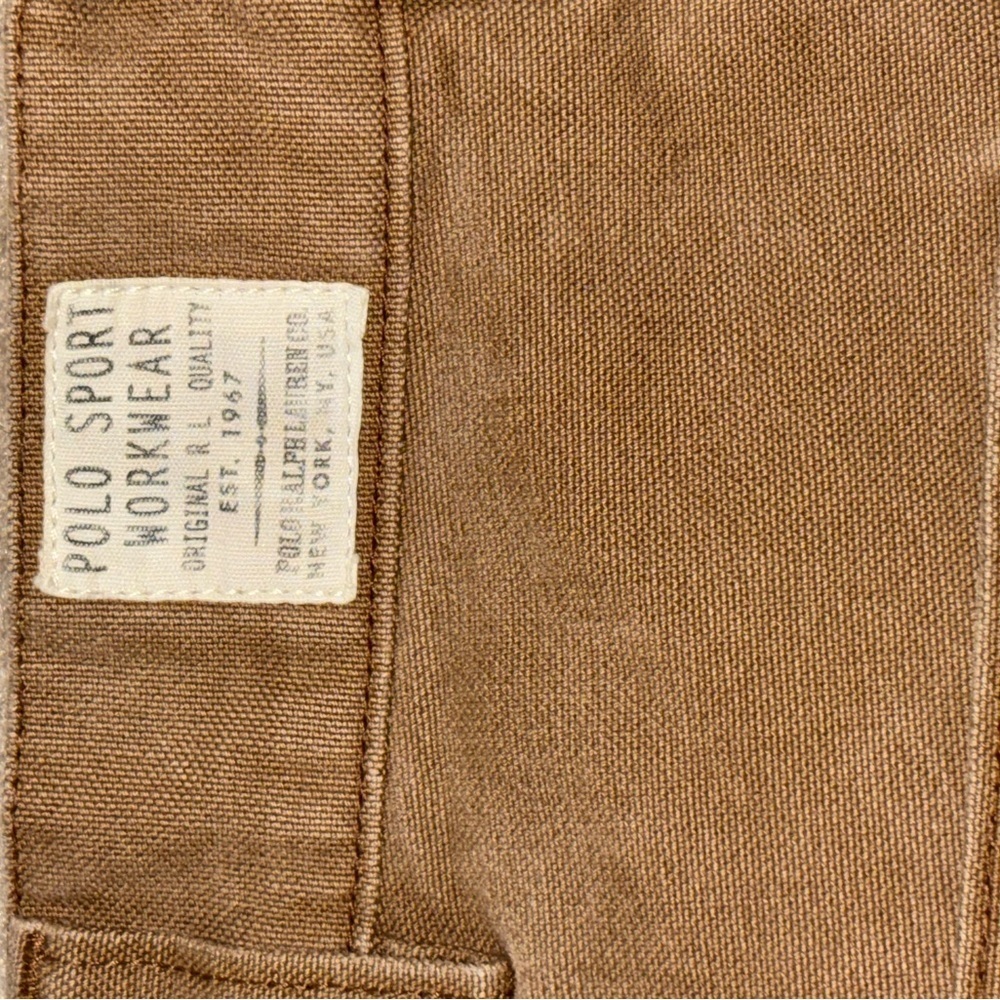Vintage Polo Sport Pants Men's 34X26 Tan Carpenter Genuine Workwear Pockets​​ - Picture 11 of 13